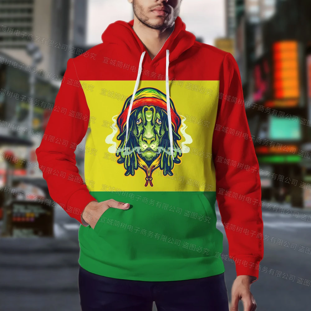 Hot Sale Autumn Winter Hoodie Bob Marley Jacket Colorful Jersey Fashion Clothing Harajuku 3d Printing Men\'s Oversized Jackets