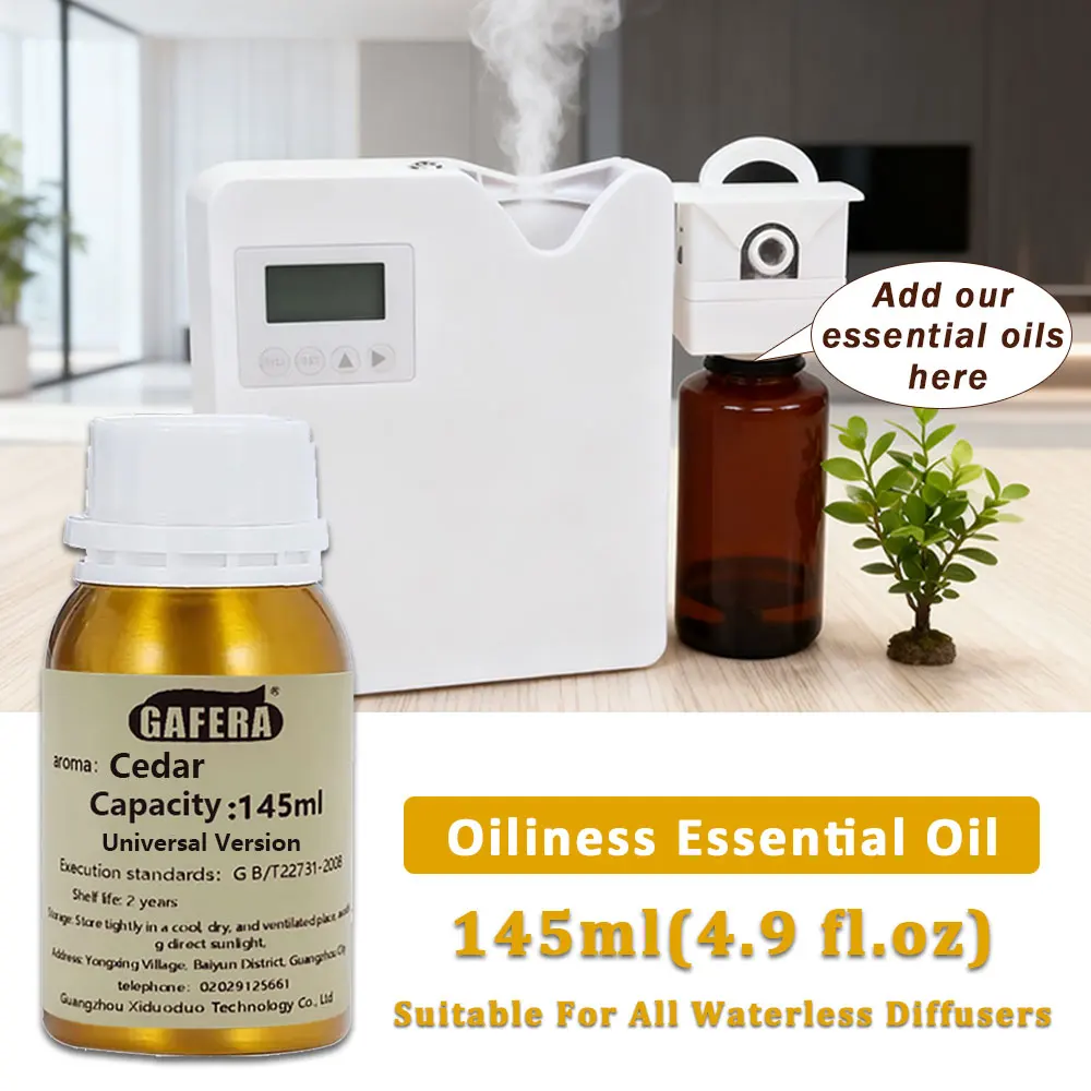 GAFERA 145ml (4.9 fl.oz) Cedar Shangri-La Essential Oils - For All Waterless Diffuser, Aroma Diffuser Replenish Aromatherapy Oil