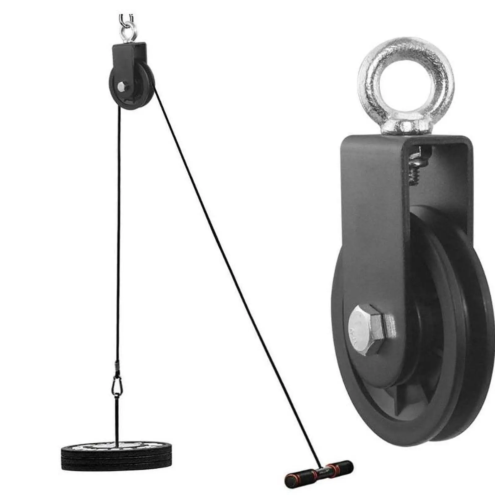 Gym Pulley Cable Attachment for LAT Pulldown Machine Triceps Pushdown Rope Workout