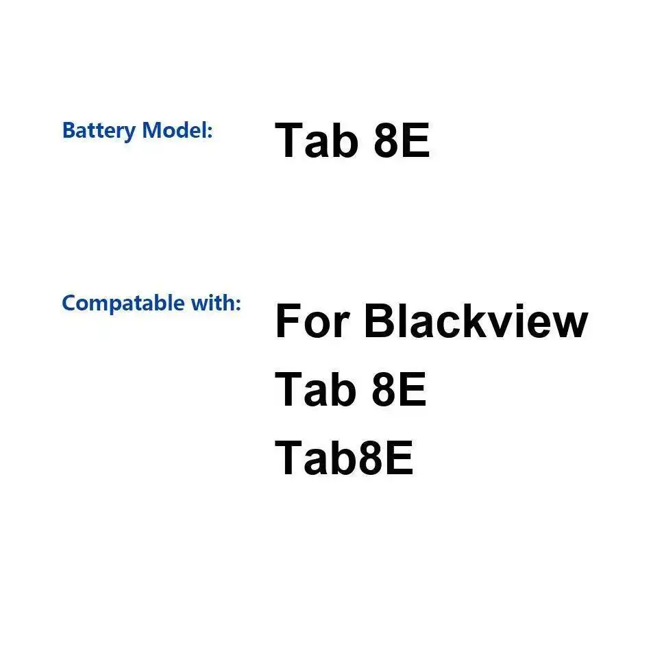 

For Blackview Tab 8E Tab8e 6580Mah Long-Lasting Tablet Battery