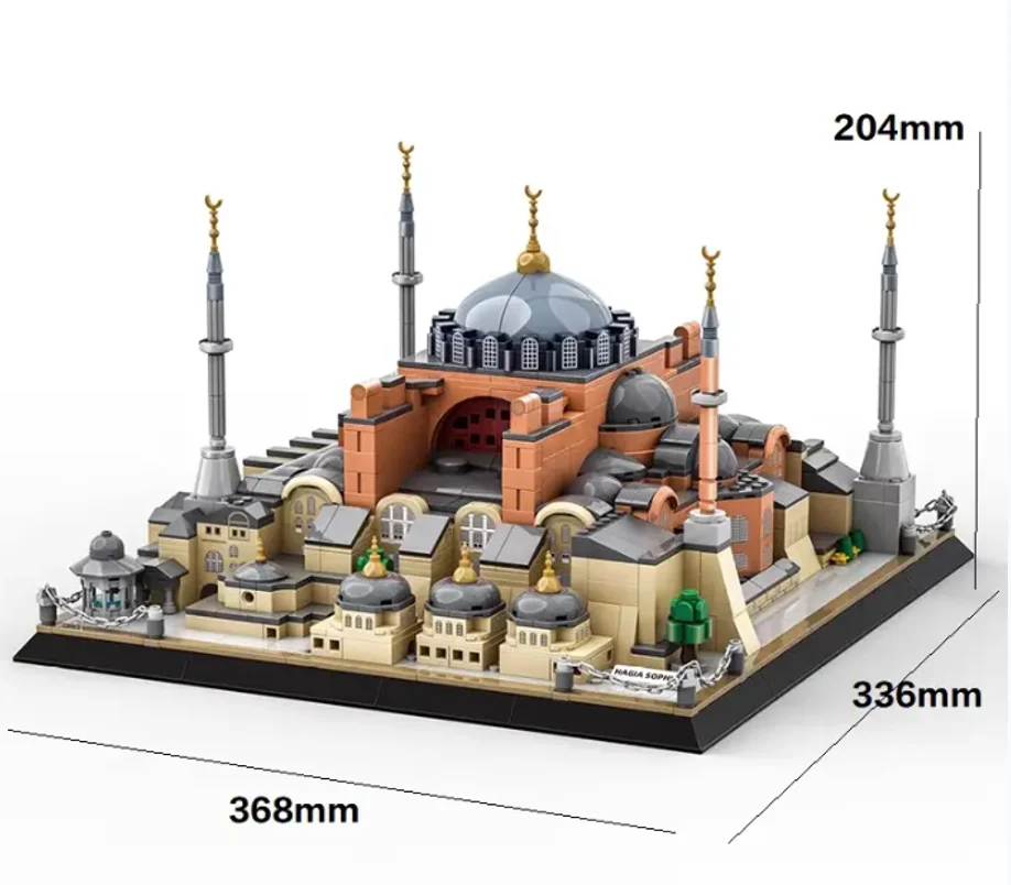 Blocchi modulari della cattedrale Hagia Sophia, kit modello architettonico con parti tecnologiche, idea regalo per le vacanze di Natale