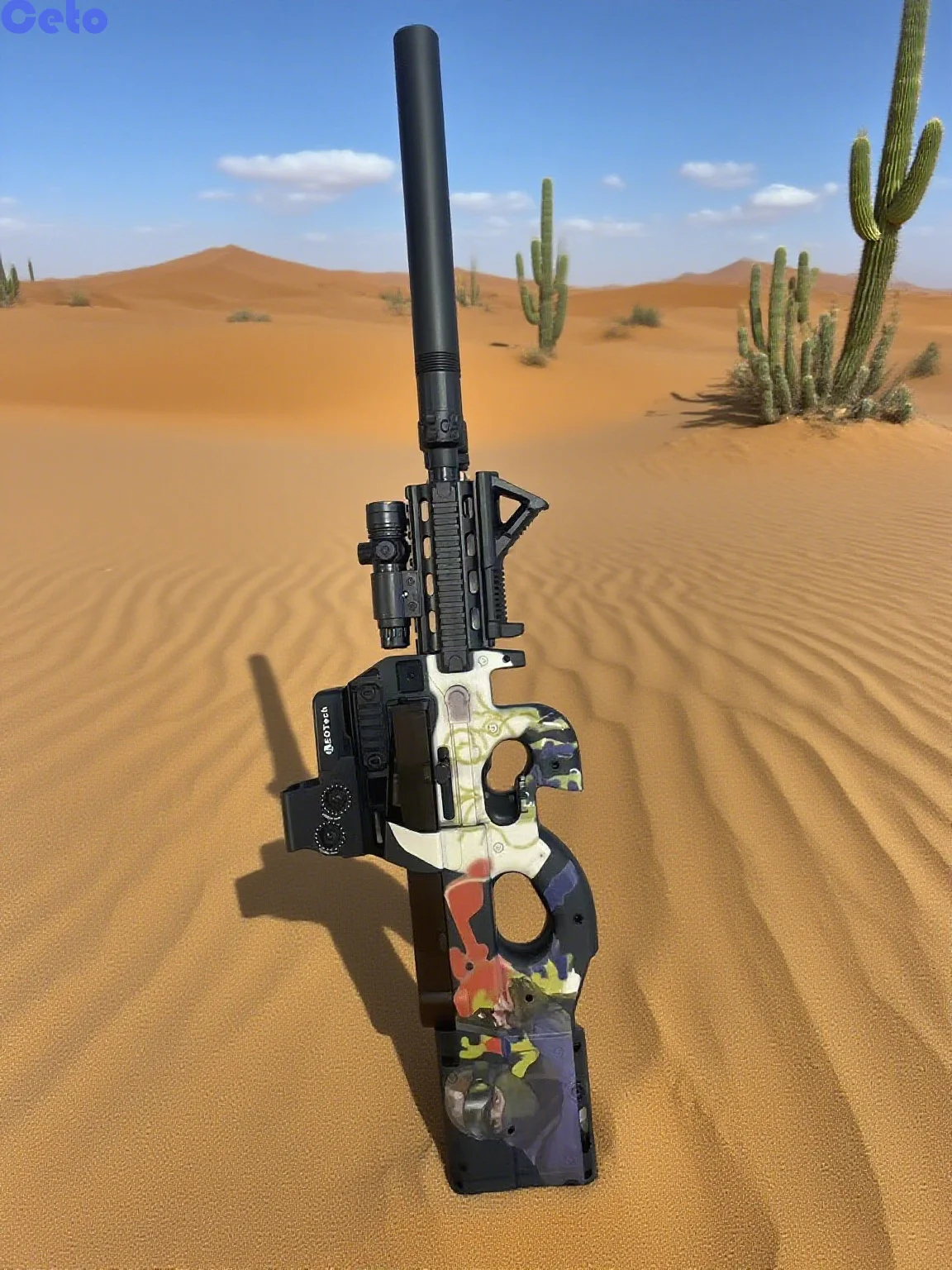 P90 Full Auto Gel Ball Blaster for Large Outdoor Team Games, Big Size Electric Gel Water Bead Gun, Long Range Multiplayer Battle