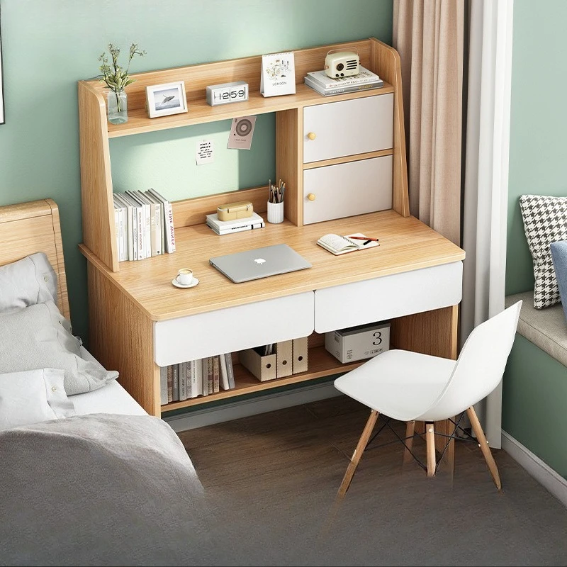 Computer Desk Desktop Bookshelf Integrated Learning Writing Desk Primary and Secondary School Students Bedroom Desk