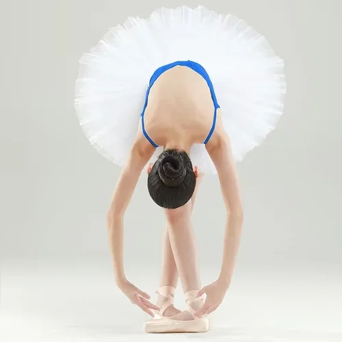 Imagen 2 del producto Kinder profesional Uitvoering Ballet Swan Lake Tutu Wit Zwart Elastische Taille Kinderen malla dura Tule Rok Tutu 'S Met Slip