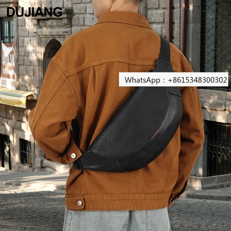 

Fashionable crossbody bag for men, high-quality casual messenger leather bag for men