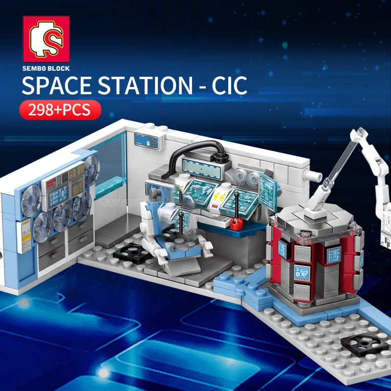 SEMBO 4-IN-1 Space Station Building Blocks With Astronaut Mini Dolls Early Learning Science Exploration DIY Bricks Gifts Toys