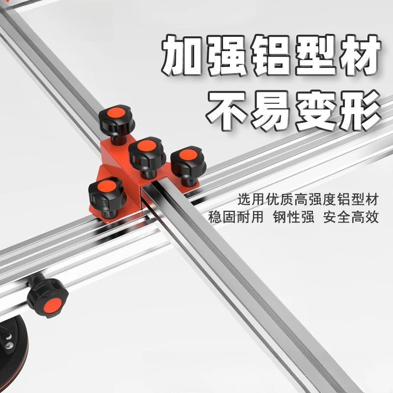 Rock slab large slab tile lifter, vacuum thickened suction cup to carry large-size glass and stone