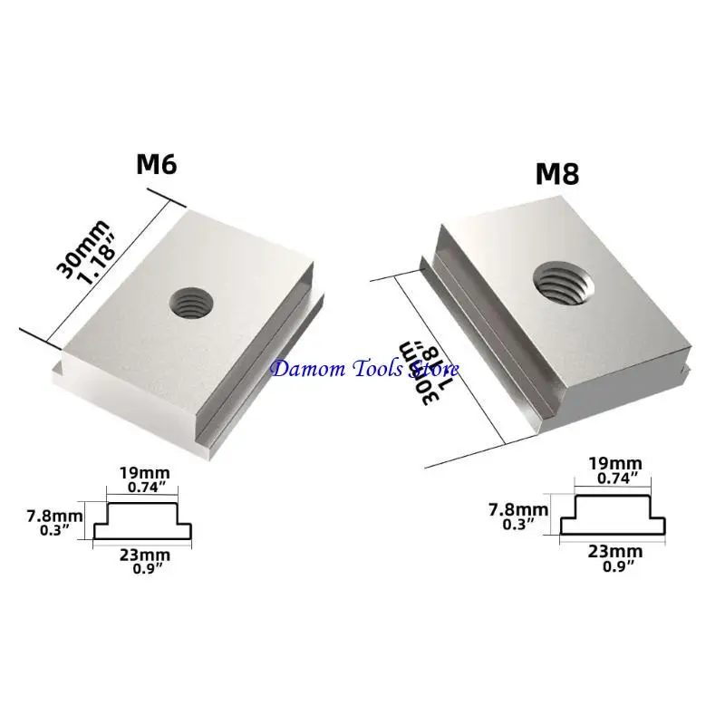 57be 10pcs t-slider لـ t-slot 8 t-track slider Aluminium t nut sliding nut