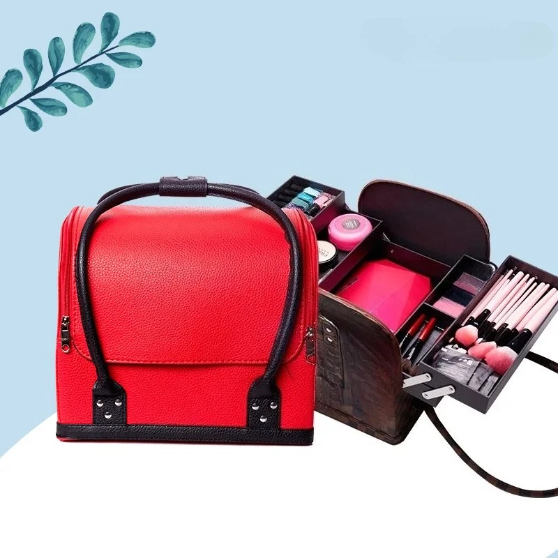 

Соответствующая портативная косметическая сумка для хранения B ag Ba g, многослойная большая сумка для визажиста, сумка для дизайна ногтей, сумка для татуировки и вышивки