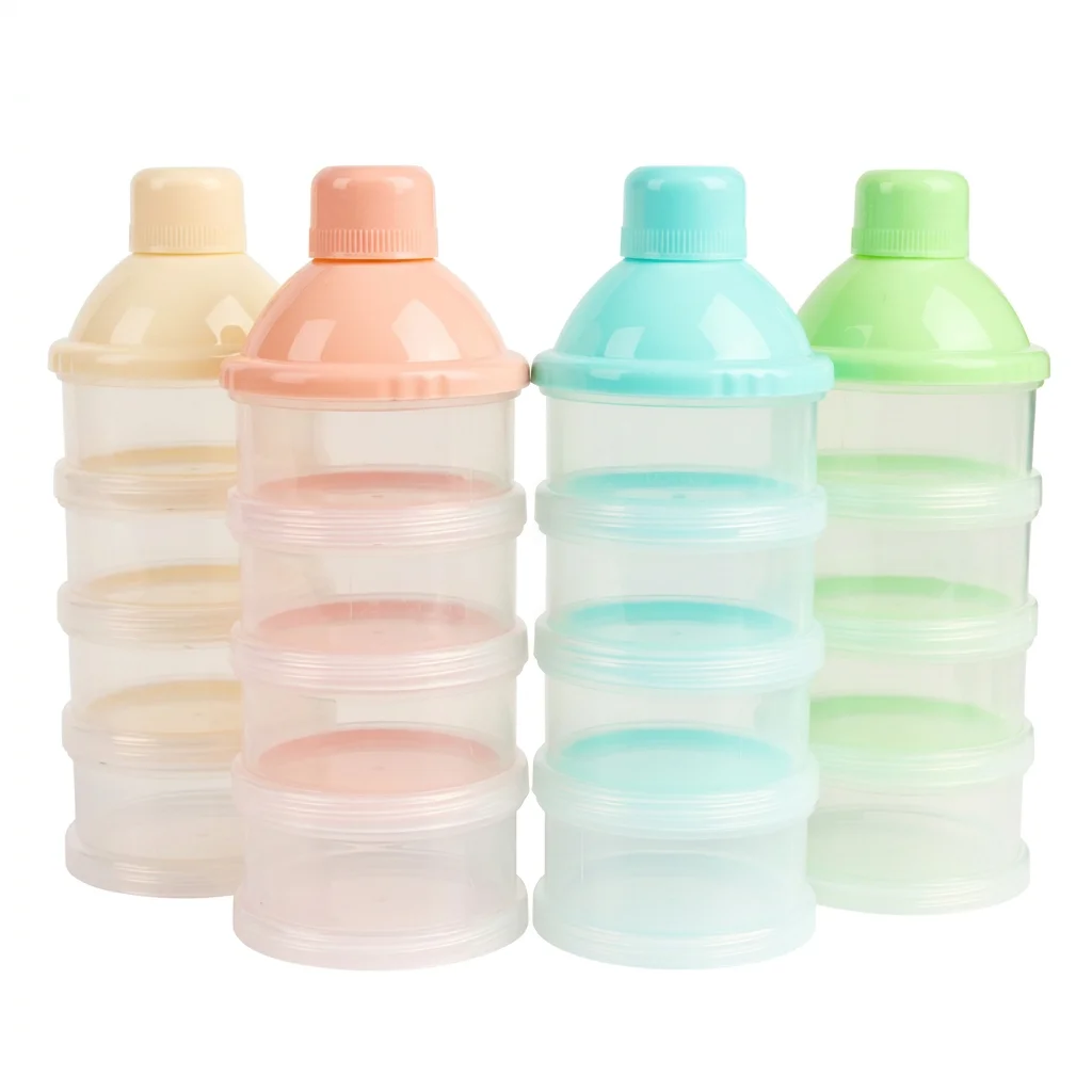 Portable 4 Layers Storage Box Multi-functional Food Container Spice Case Travel Protein Powder Organizer Outdoor Storage Case