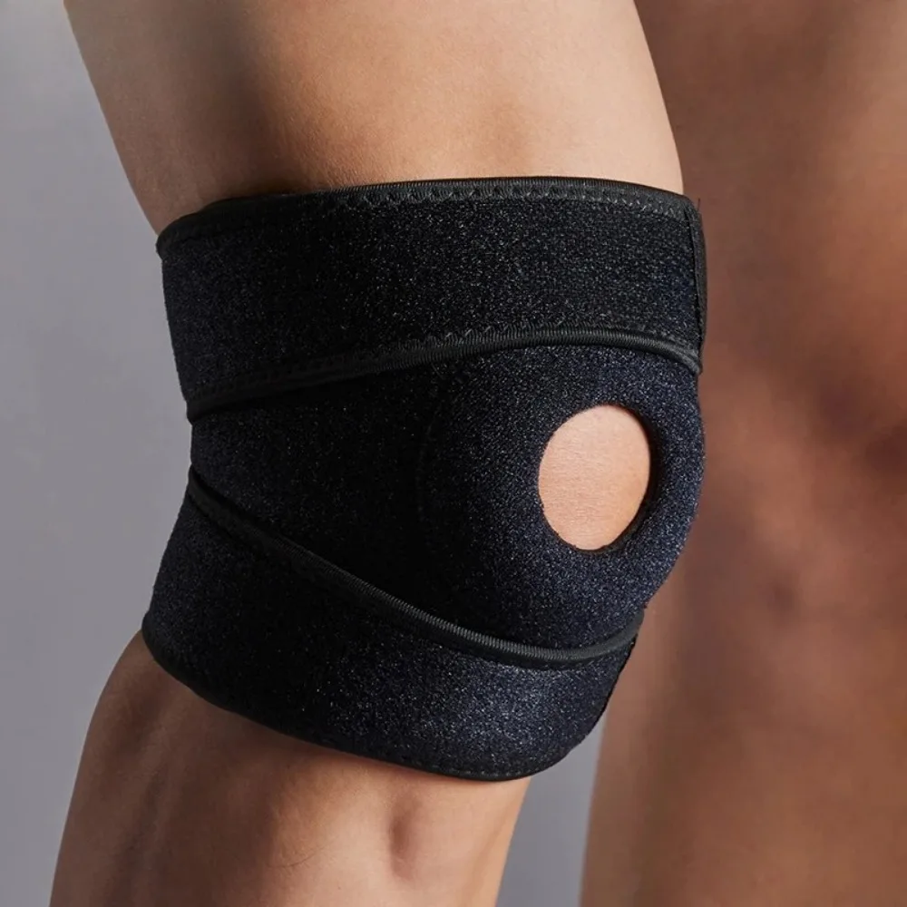 Protetor de Joelho Ajustável Microelástico Respirável com Suporte para Patela e Articulações para Menisco e Ligamentos - 1 Unidade