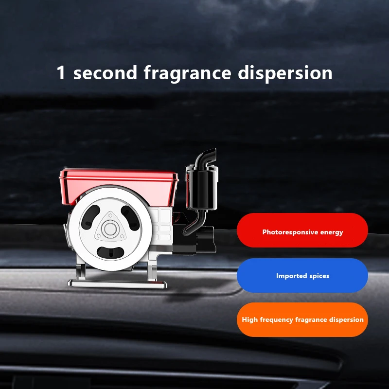 New Car Oil Diffusers Solar Powered Rotating Car Perfume Diffuser Simulated Tractor Engine Car Perfume Diffuser Car Aromatherapy