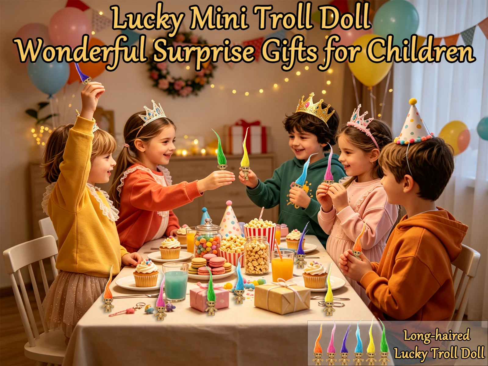 50-200 Stück Mini-Troll-Puppen Vintage Mini-Troll-Spielzeug für Kinder Geschenktüten-Füller Party-Geschenke Halloween Weihnachten Klassenzimmer-Geschenke – Detail 1