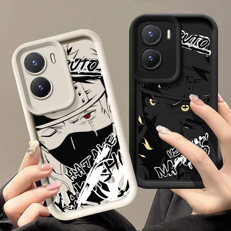 Black N-Narutos Anime Phone Case For VIVO V30 X80 X90 X100 Pro V29E V30E V40 Y75 Y78 Y100 Y02 Y17 Y22 Y76 S Y03 Y21 Y27 Y28 Y35