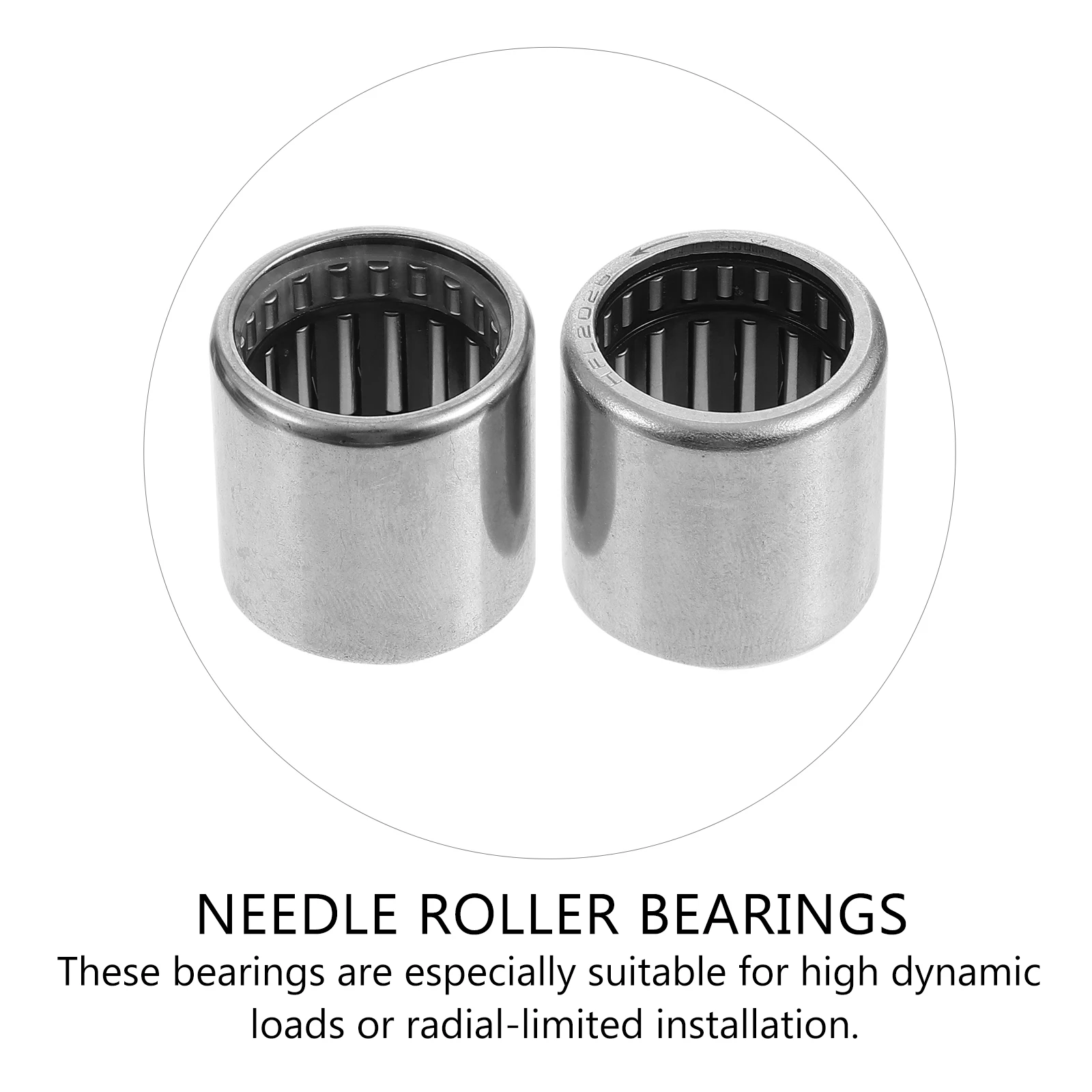 

2 pcs Single Direction Thrust Ball Bearing Axial Roller Needle Bearing High Load Capacity Heat Resistant Steel Roller Compact