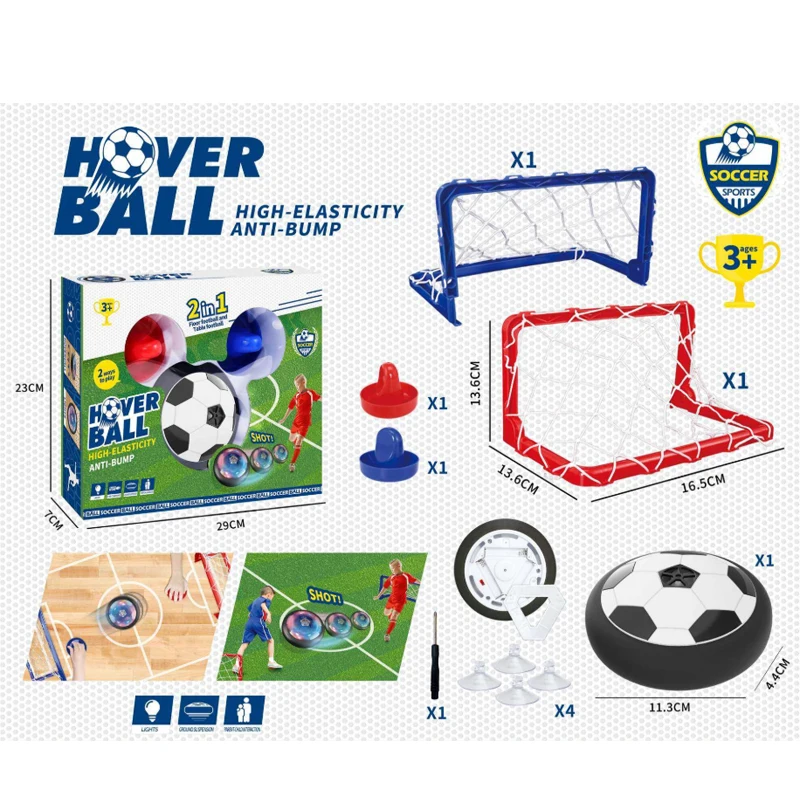 Indoor sports toys Children's table top football hovering ball plastic suspended toy