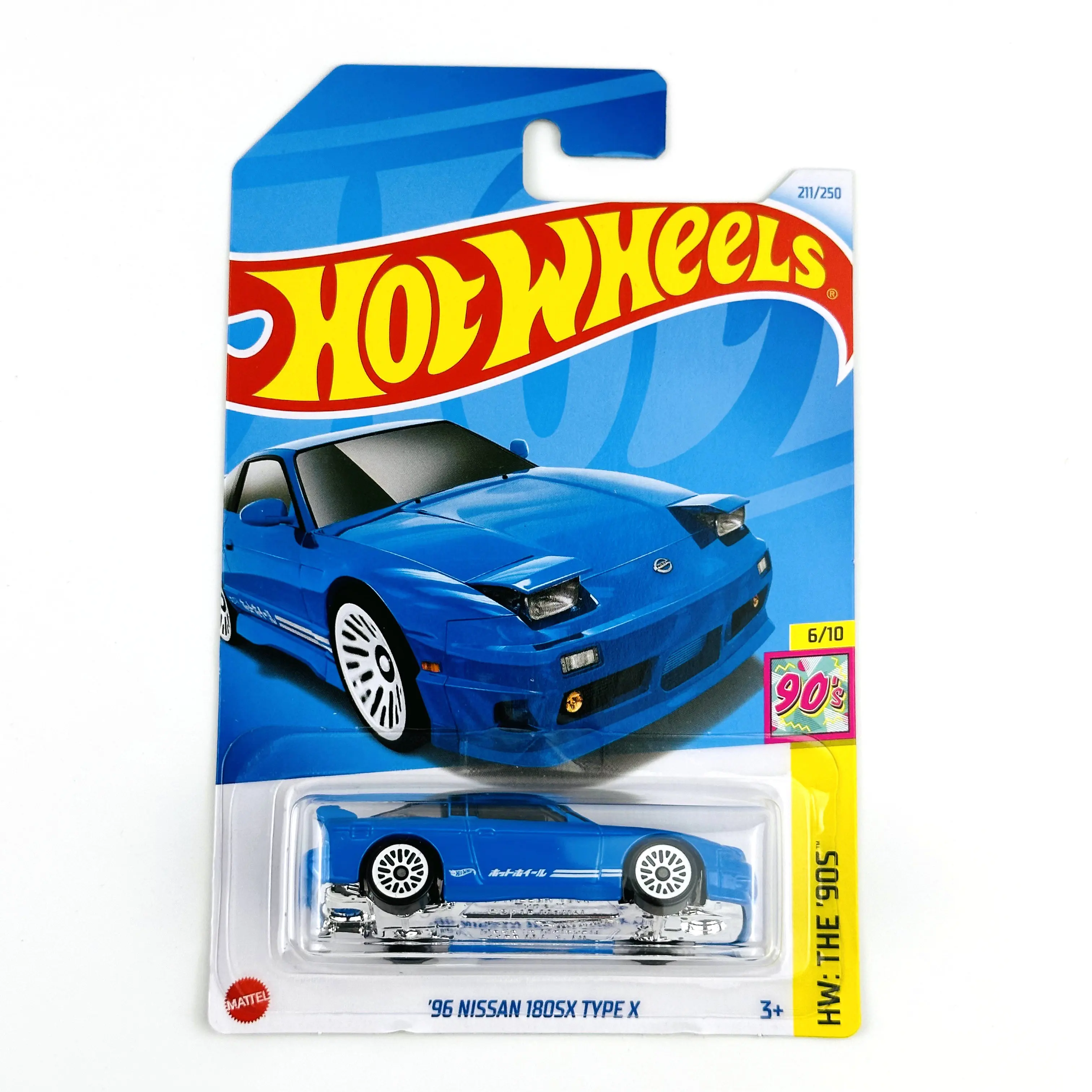 2024-211 Hot Wheels Cars 96 NISSAN 180SX TYPE X 1/64 Metal Die-cast Model Collection Toy Vehicles