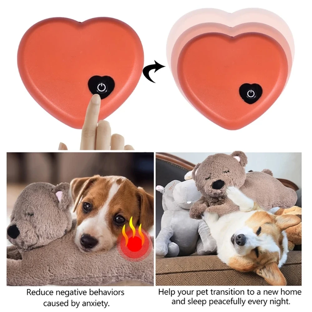 Kawaii Sheep Plush Dolls Toy Cute Soft Cartoon Plush Heartbeat Puppy Behavioral Training Toy Stuffed Animal Pillow for dogs