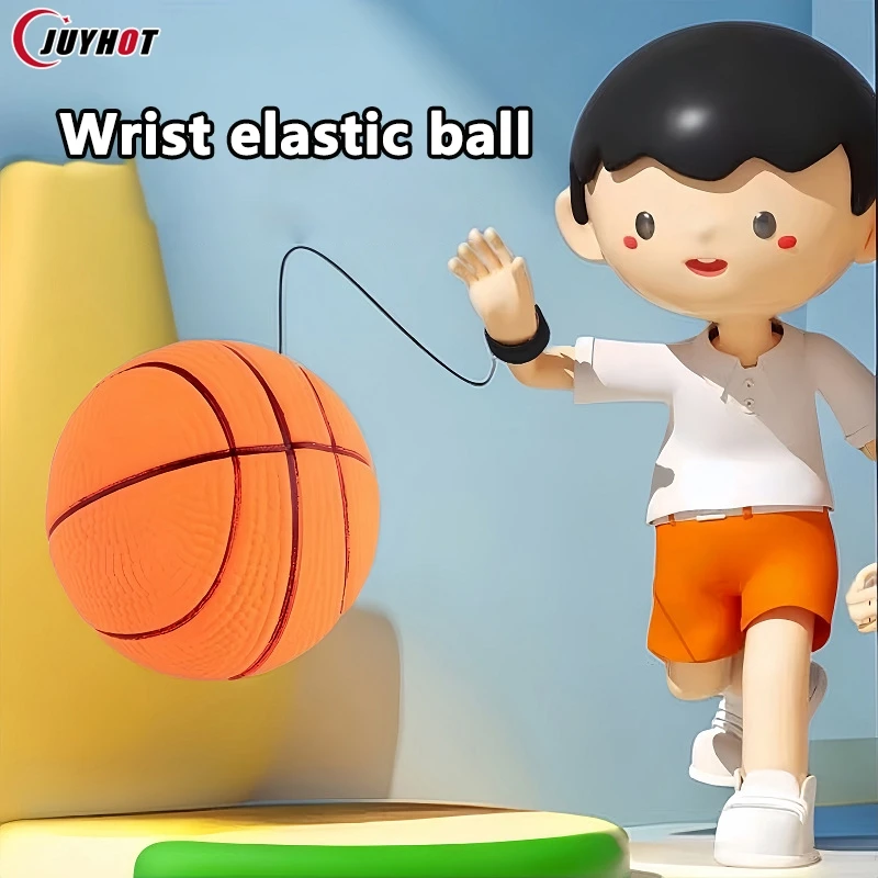 Wrist Return Ball Elasticity Rubber Ball For Wrist Exercise Hand Strengthening Outdoor Indoor Bouncy Ball Pitching Kids Toys