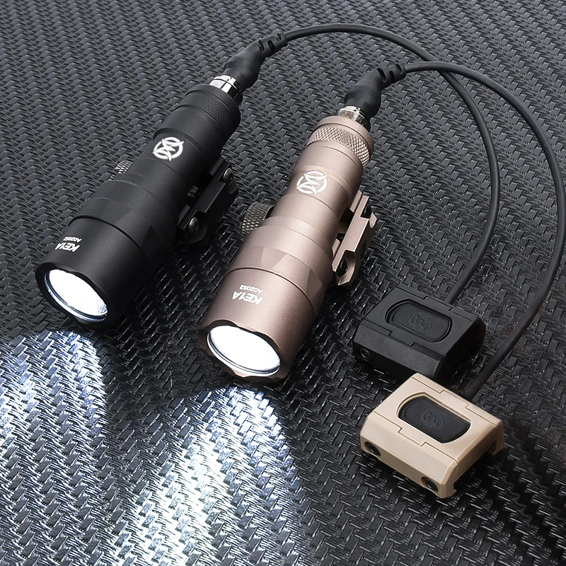 Tactical M300C Flashlight With Mlok Keymod Pressure Switch Set 510Lumens High Power LED Scout Light Wadsn Hunting Spotlight