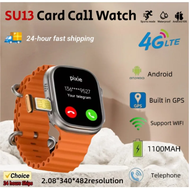 

SU13 5G Все умные часы Android Операционная система GPS Карта Google Play YouTube Пассометр Трекер сна SIM-карта