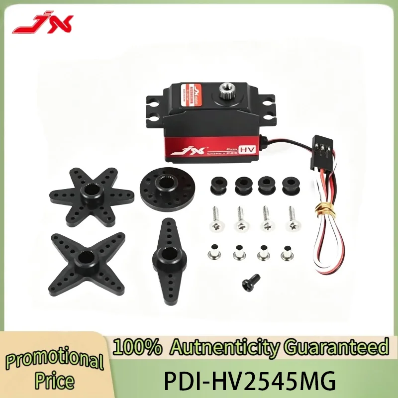 Moteur servo numérique sans noyau JX PDI-HV2545MG 4,5 kg avec engrenage métallique à 120 degrés pour hélicoptère 450 500, avion à voilure fixe et voiture RC