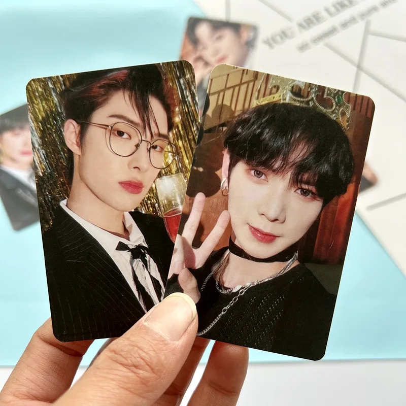 Hot Sales KPOP ATEEZ 8Pcs/Set Calendar Photocards Wooyoung San Mingi Yunho Double Sides Charm Selfie Postcard Fans Birthday Gift