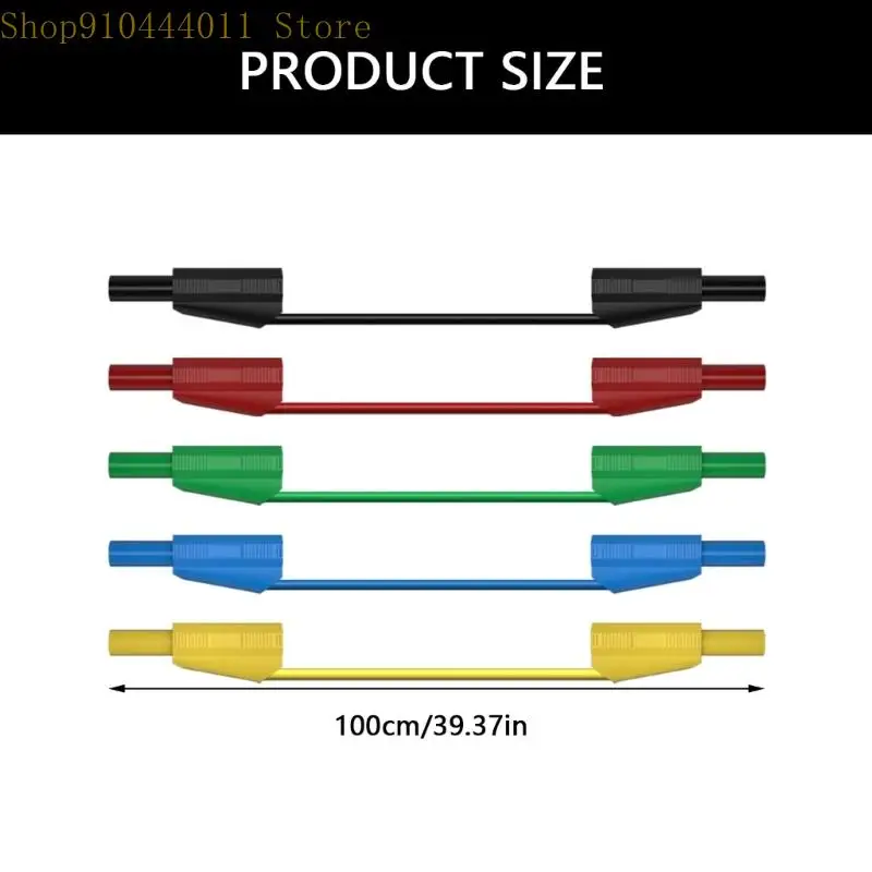 28gf forti tappi banana da 4 mm Cavi prova 5 pc Creno sicurezza del filo silicone flessibile Installazione semplice per