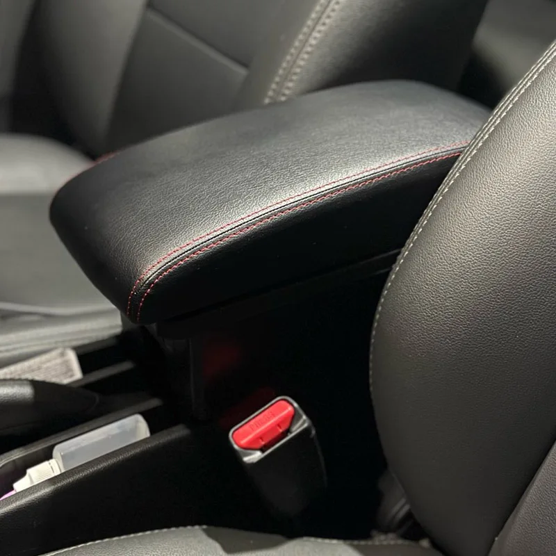 For Honda City Armrest Box For Honda New City Car Armrest Heighten Double layer Storage box Retrofit Car Accessories With USB