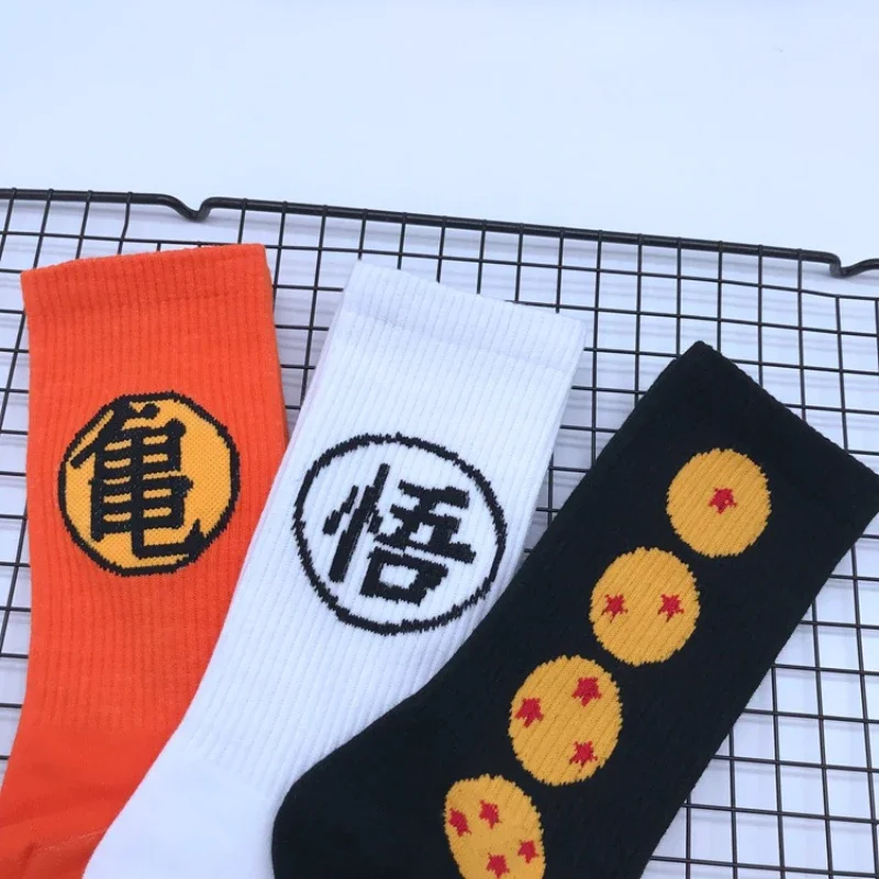 

Dragon Ball носки с символикой аниме Goku Kakarot мультфильм Мальчики повседневные Хип-хоп уличные Скейтбординг Счастливые Носки дышащие