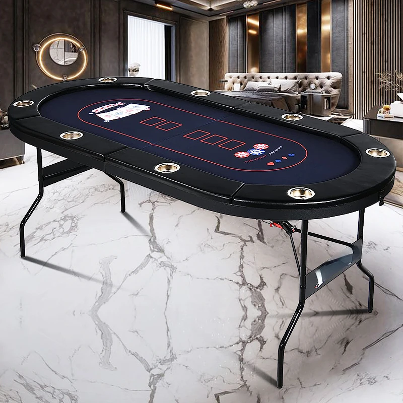 Hold'em Game Table Chips Chess and Card Room Special Foldable Baccarat Table Size Tablecloth Color