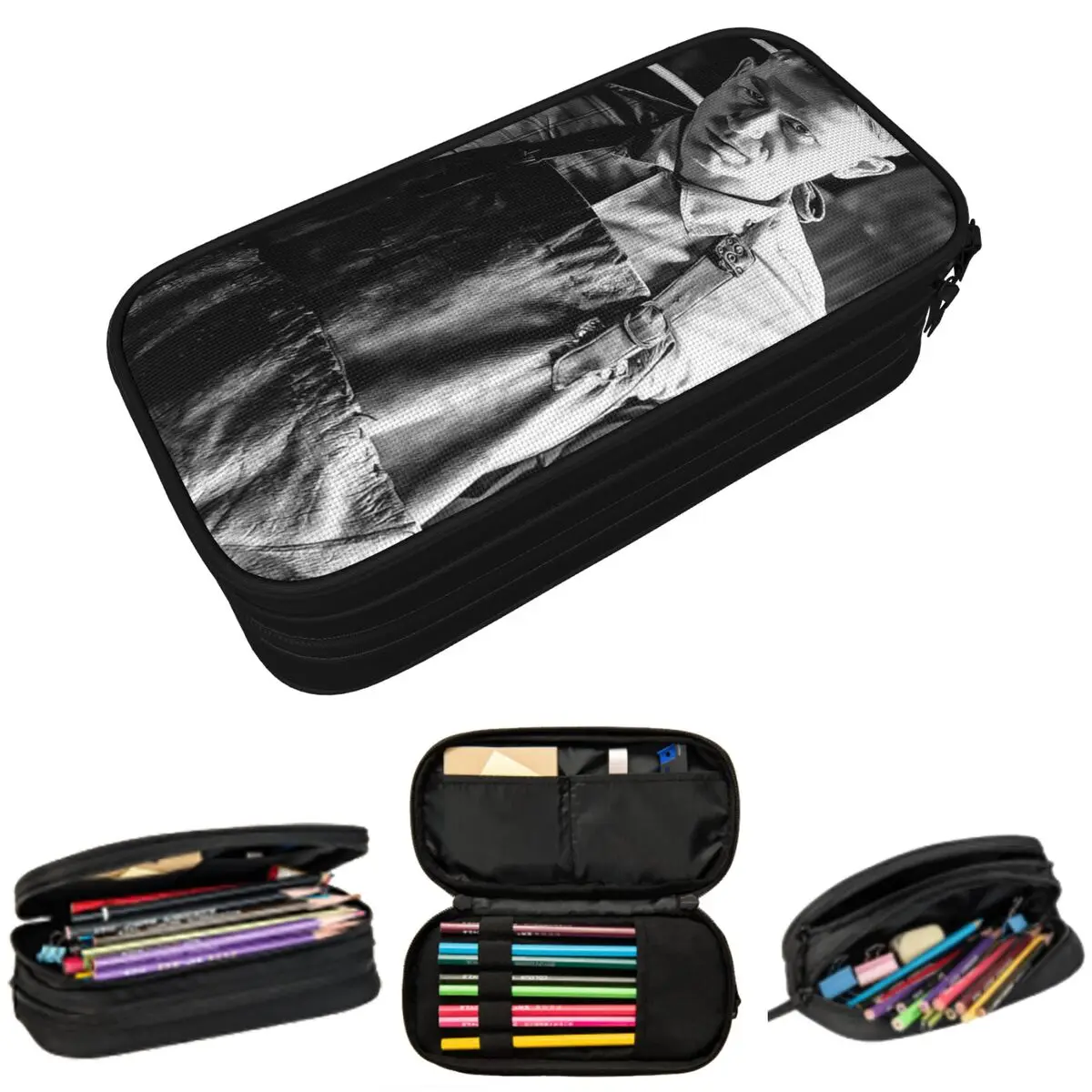 Charlie Hunnam Ed Gein Pencil Case for Students Gifts Pen Box Pencil Bag Stationery Supplies Pen Holder Bag
