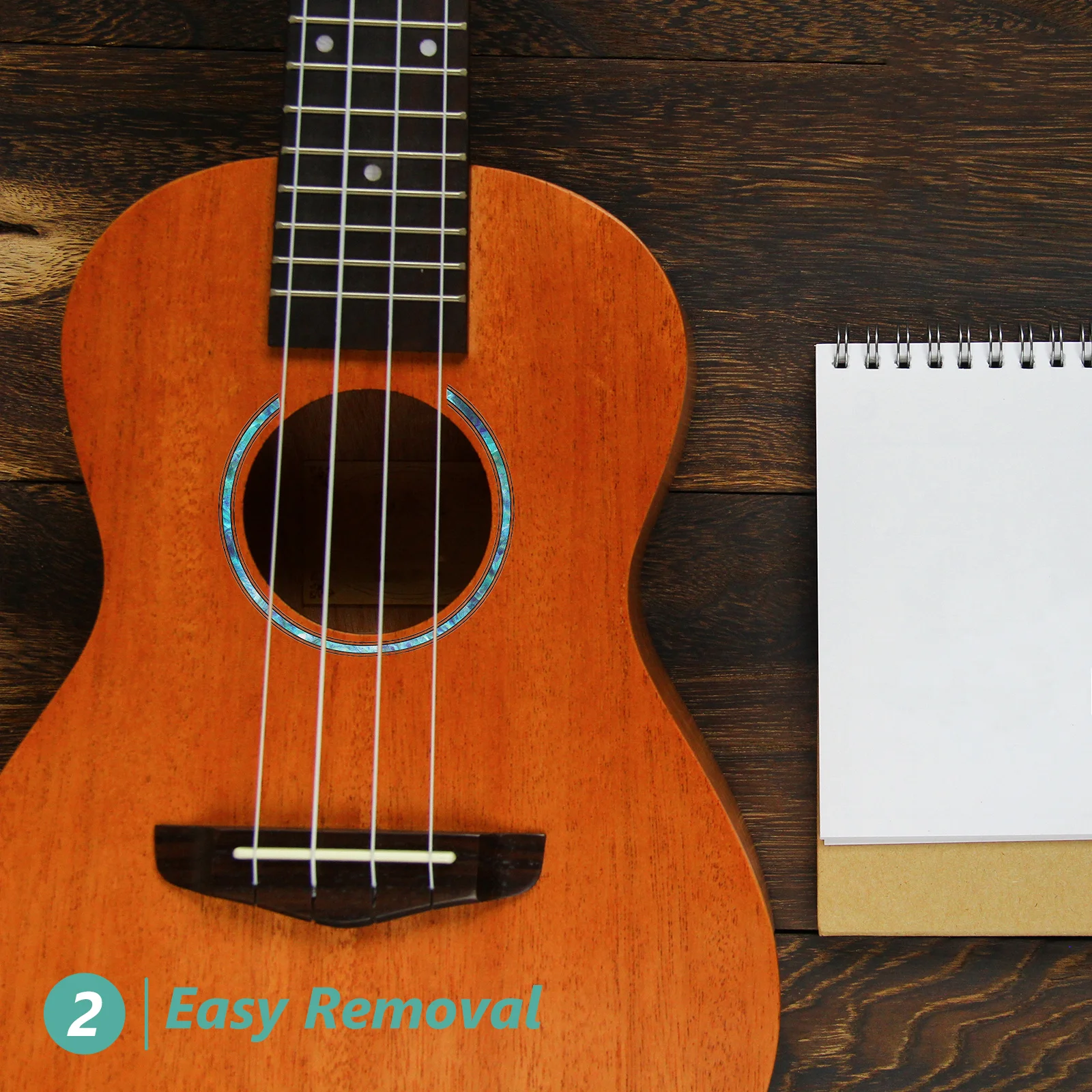 

Self-Adhesive 3D Guitar Sound Hole Decal Color-Shifting Rosette Sticker for Acoustic Classical Ukulele Easy to Apply Removable