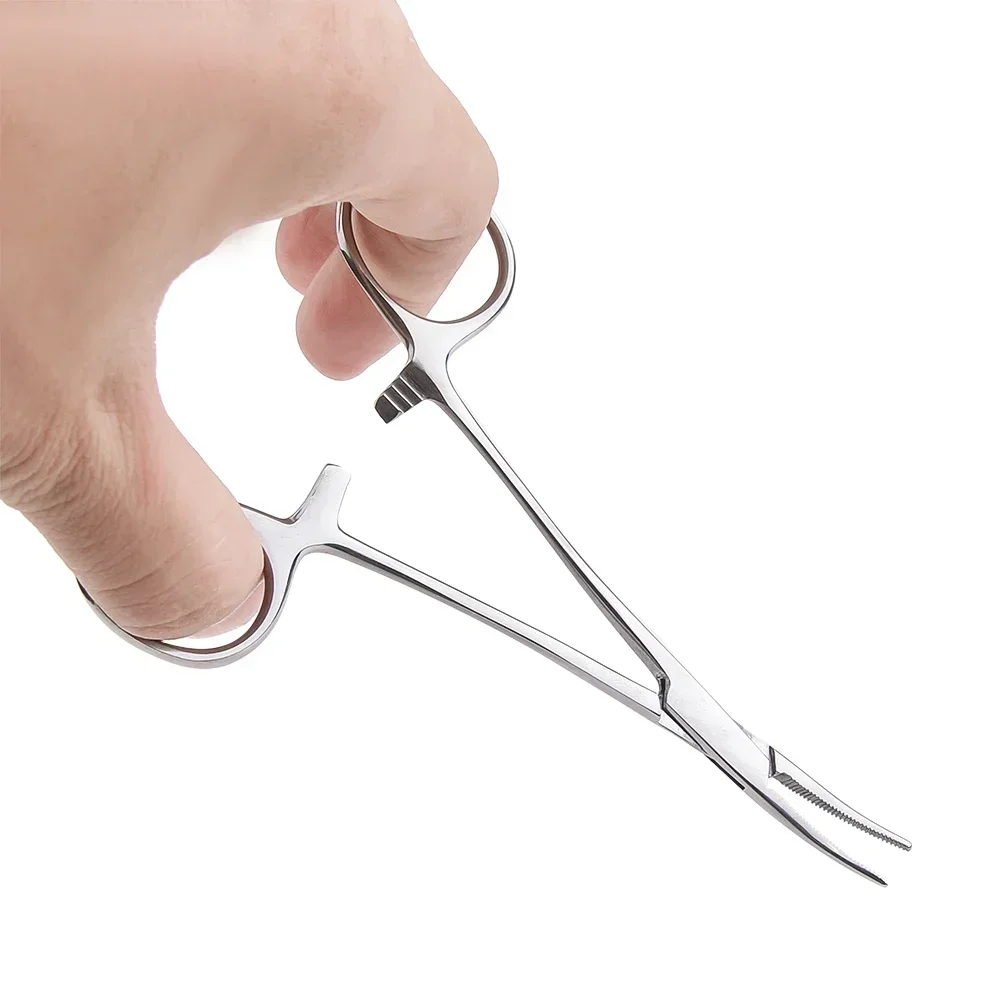 ALASICKA 12.5CM 16CM 18CM Stainless Steel Fishing Plier Scissor Line Cutter Hook Forceps Tackle Curved Tip Clamps Fishing Tools