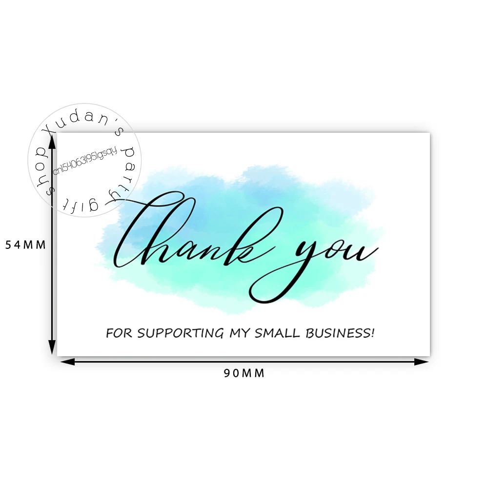 30Pcs/Pack white Thank You Card Labels With Beyond Grateful Card For Supporting My Small Business Decoration Gift Greeting Card