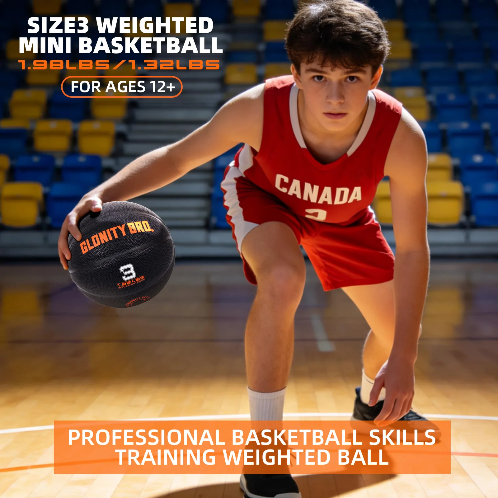 Size 3 Small Ball Weighted Basketball,Trainer Heavy Basketball,Indoor Training Ball For Strength Training&Improving Ball Control