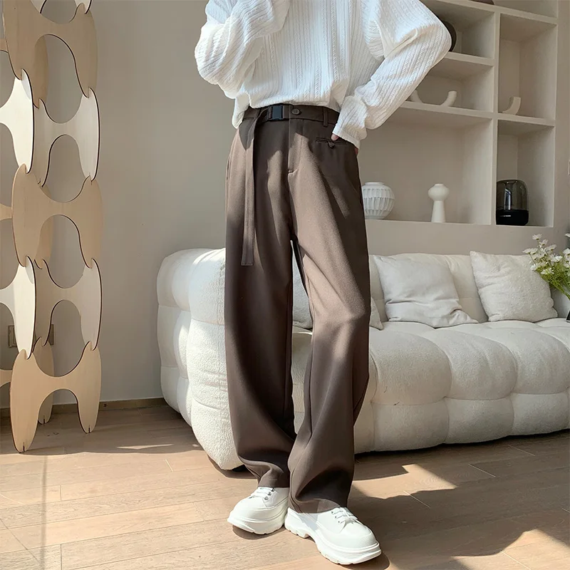 British Style Men High Waist Casual Dress Trousers Men Design Slim Trousers Formal Social Wedding Party Dress Suit Pants A49