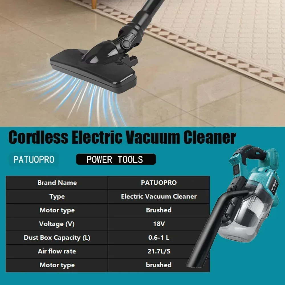 Cordless Handheld Vacuum Cleaner Power Clean Vacuum Cleaner Multi-function Dust Carpet Collect Machine For Makita 18v Battery