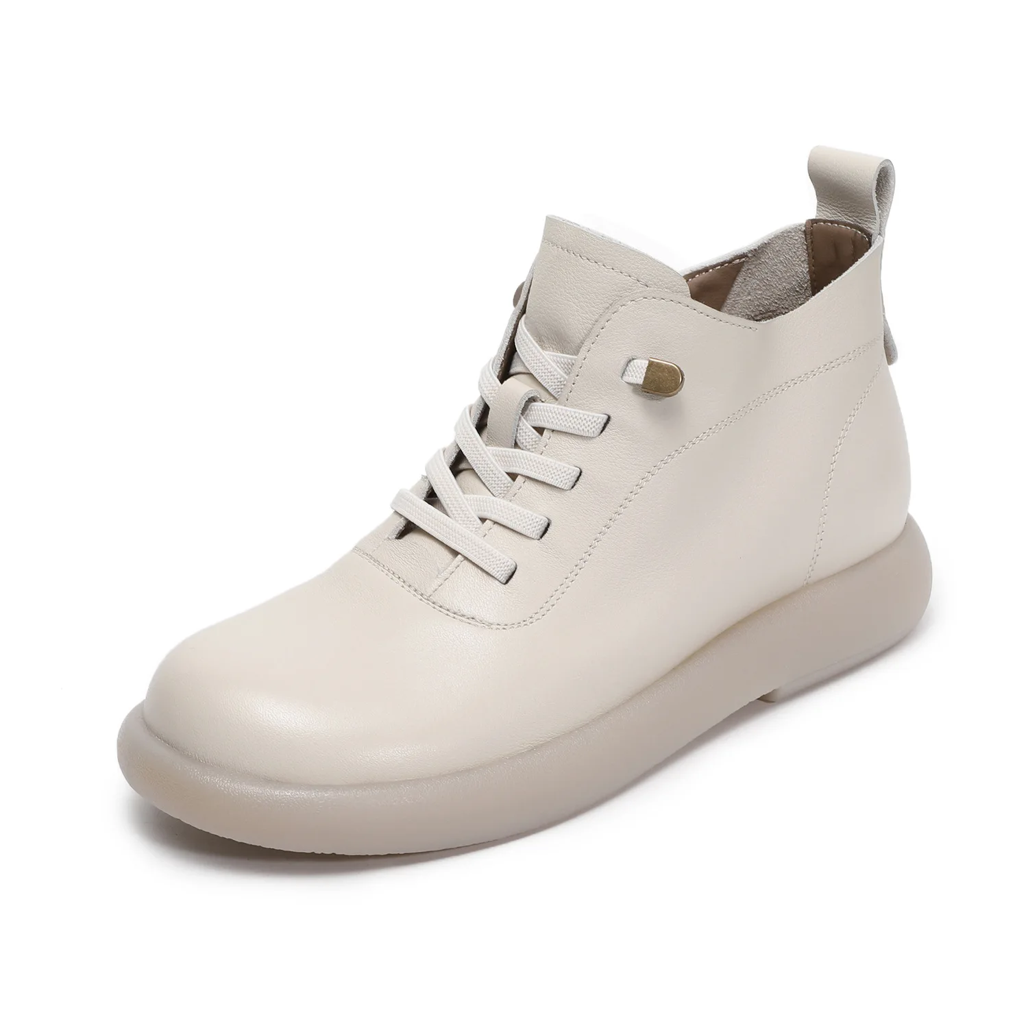 

Зимние женские ботильоны из натуральной кожи на мягкой подошве, белые женские плюшевые теплые зимние ботинки, непромокаемые нескользящие ботинки на плоской подошве для мам