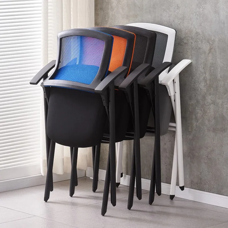 Reporter chair with writing board folding training table and chair integrated table and stool meeting