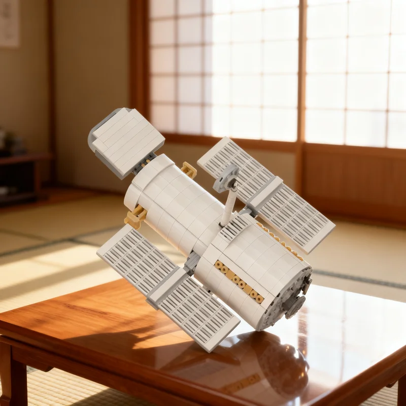 796pcs MOC Hubble Space Telescope - NASAS Apollo Saturn V Alternative Build Model Building Blocks Christmas Gifts Architecture