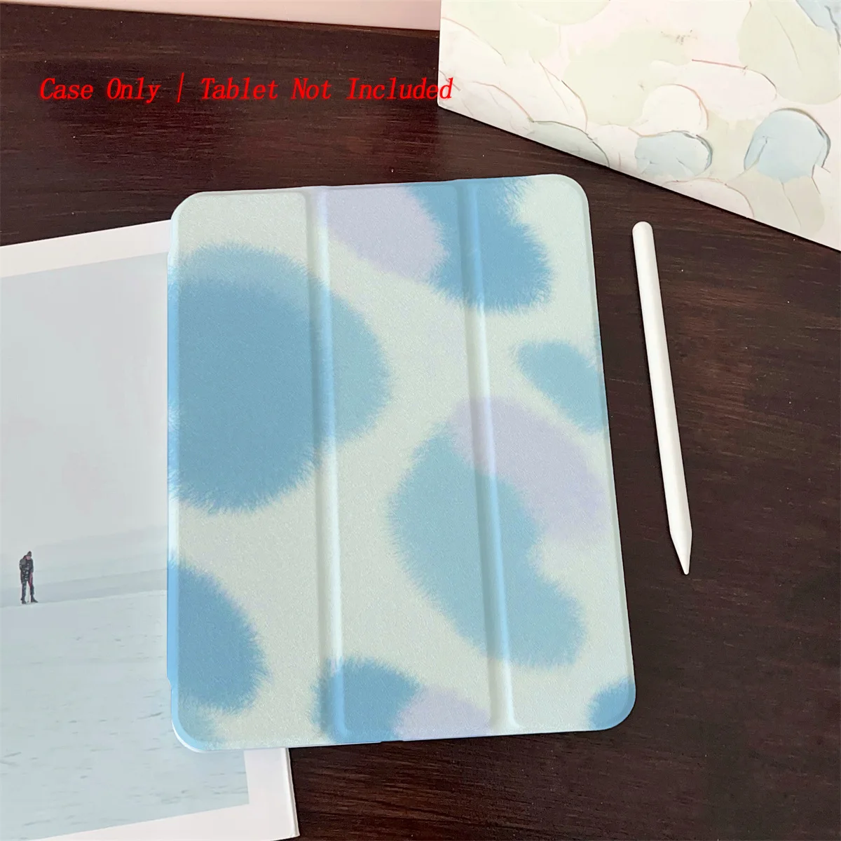 

Classic Blue and White Dual-Tone iPad Cover For Apple iPad 10.2 10.9 Inch Air 3 Pro 11 Mini 6 Shockproof Case