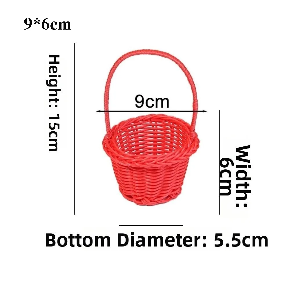 New Beautiful Handmade Flower Storage Basket Hand-Woven Round Shape Wicker Flower Basket Storage Baskets For Plant Home Wedding