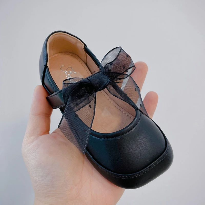 

High Quality Girls Dress Shoes,Wide Toe Bowtie Toddler Little Kids Ballet Mary Jane Ballerina Flats,Solid Soft Baby Girl Walkers