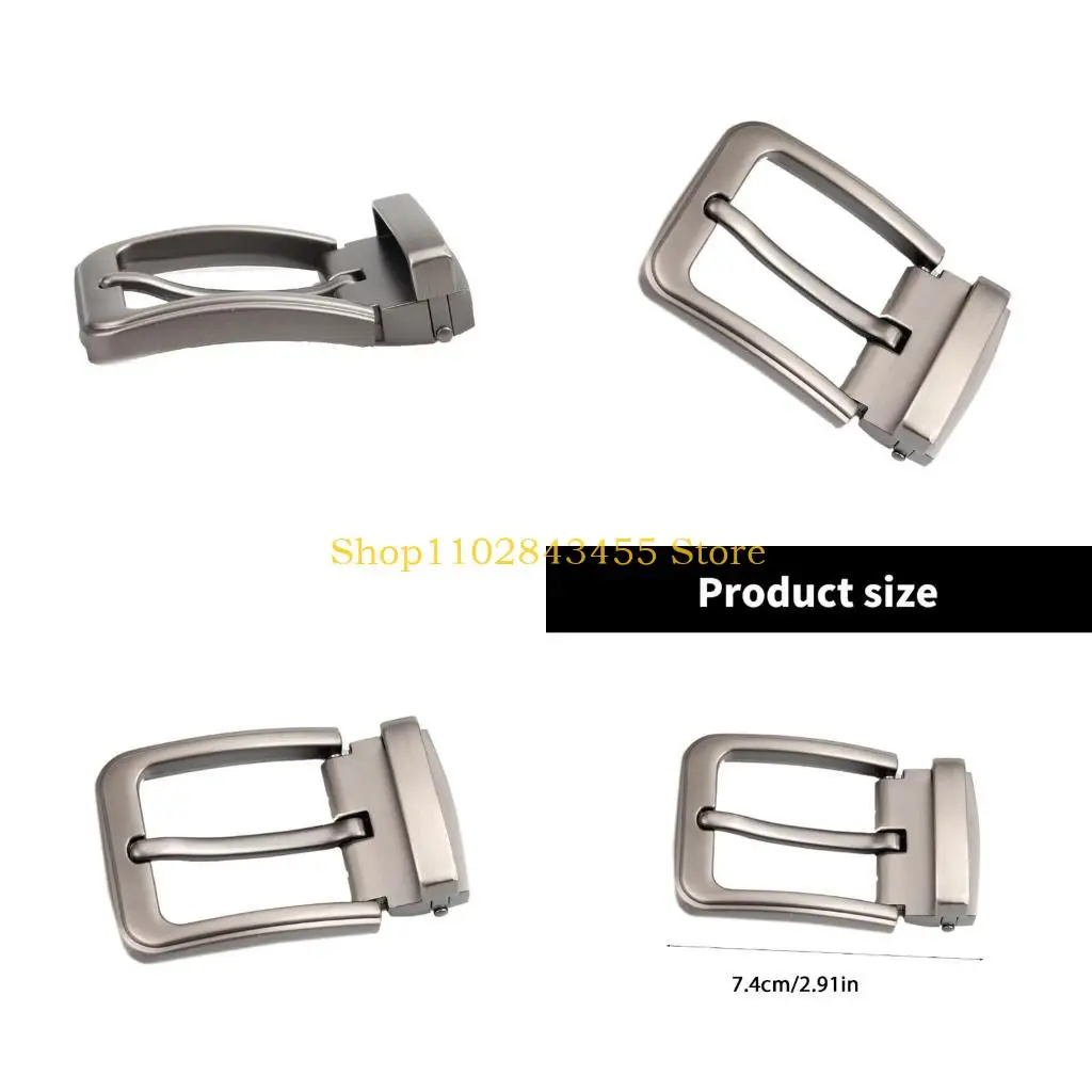 49MC Stylish Metal Belt Buckle Delicate Single Prong Classical Buckle Gift for Men