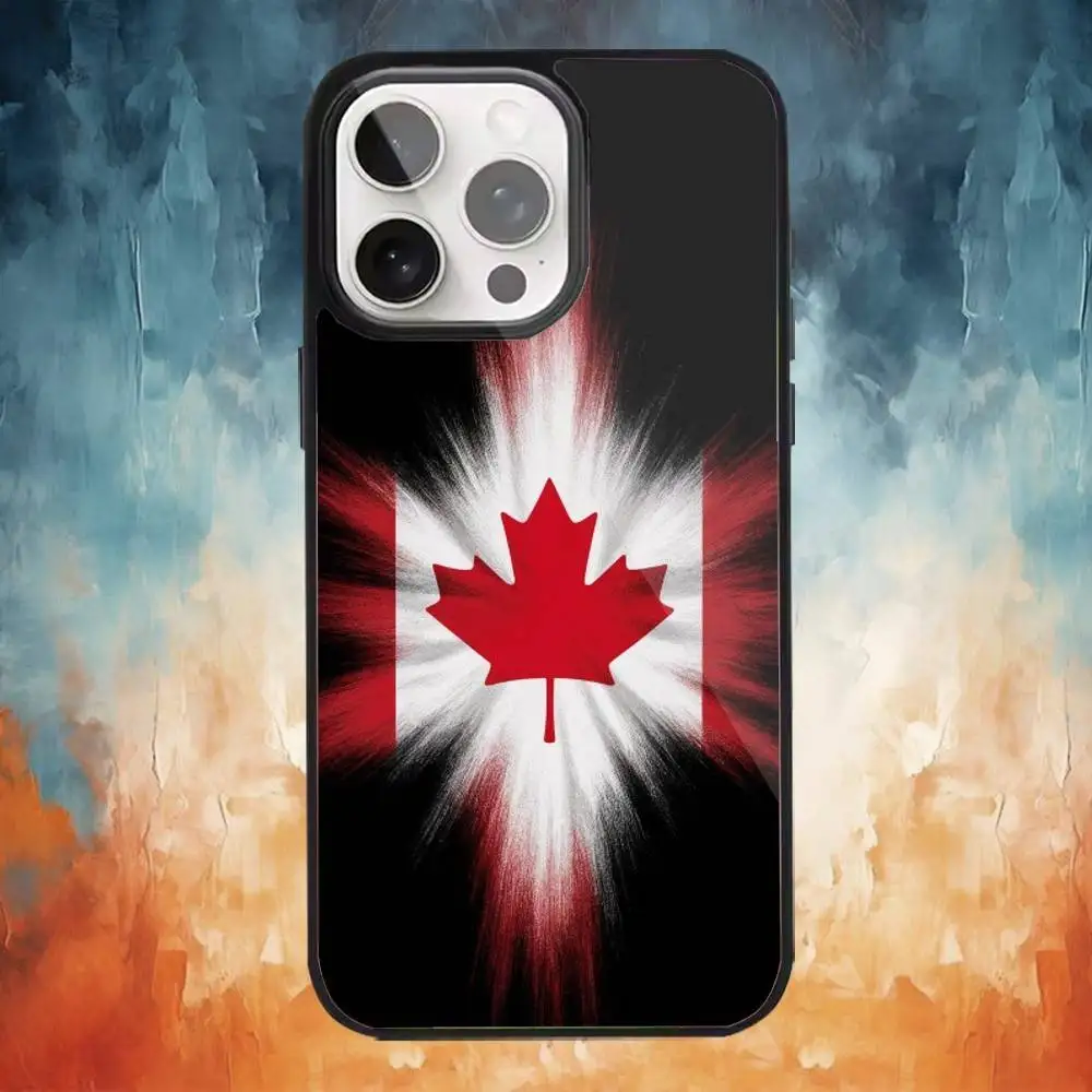 Coque de téléphone avec papier peint drapeau du Canada, étui magnétique pour iPhone17,16,15,14,13,12,11 Plus,Pro Max, chargement sans fil Magsafe