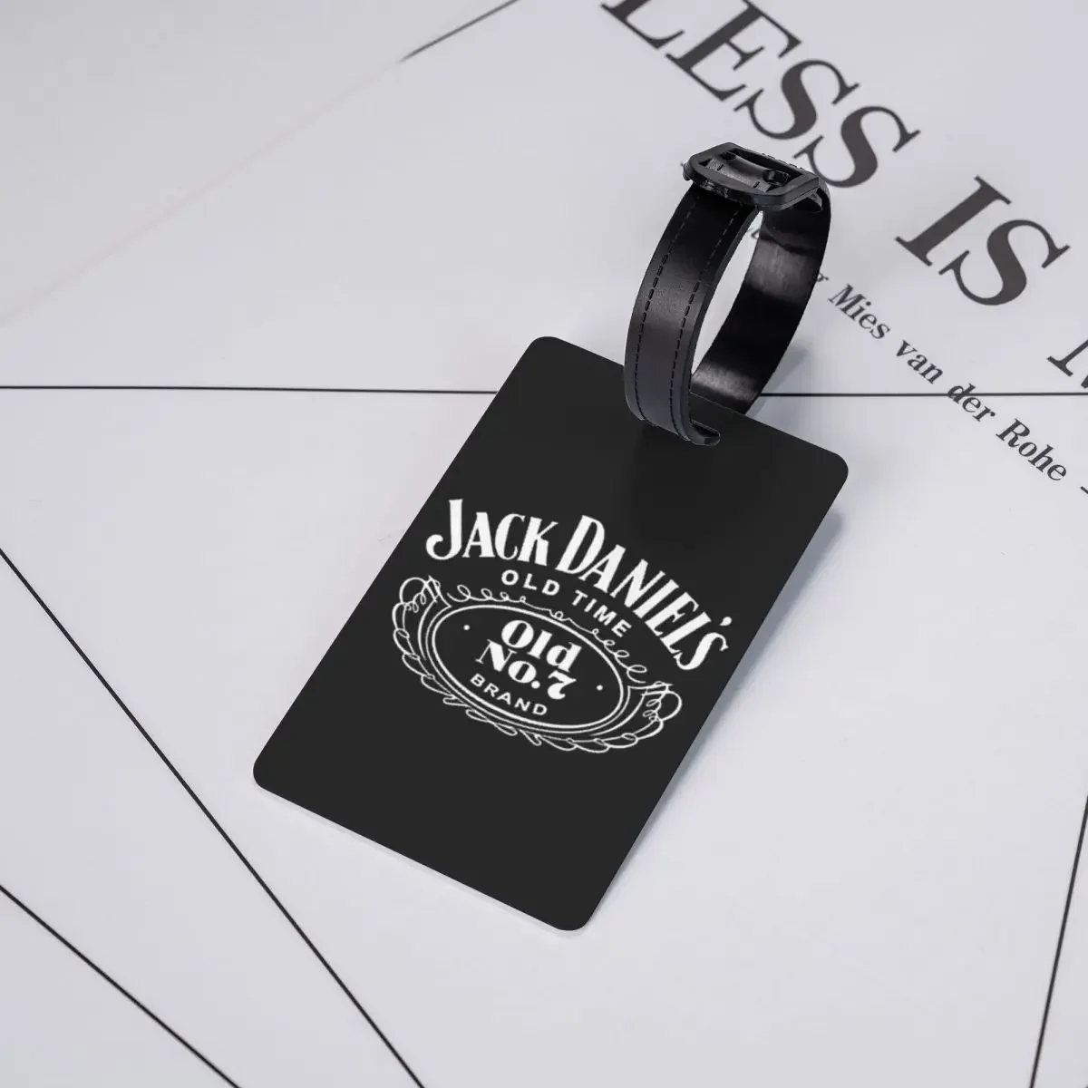 J-JACK DANIELS ويسكي العلامة التجارية علامات الأمتعة حقيبة اكسسوارات السفر لطيف الأمتعة الصعود علامة التسمية حامل معرف اسم العنوان