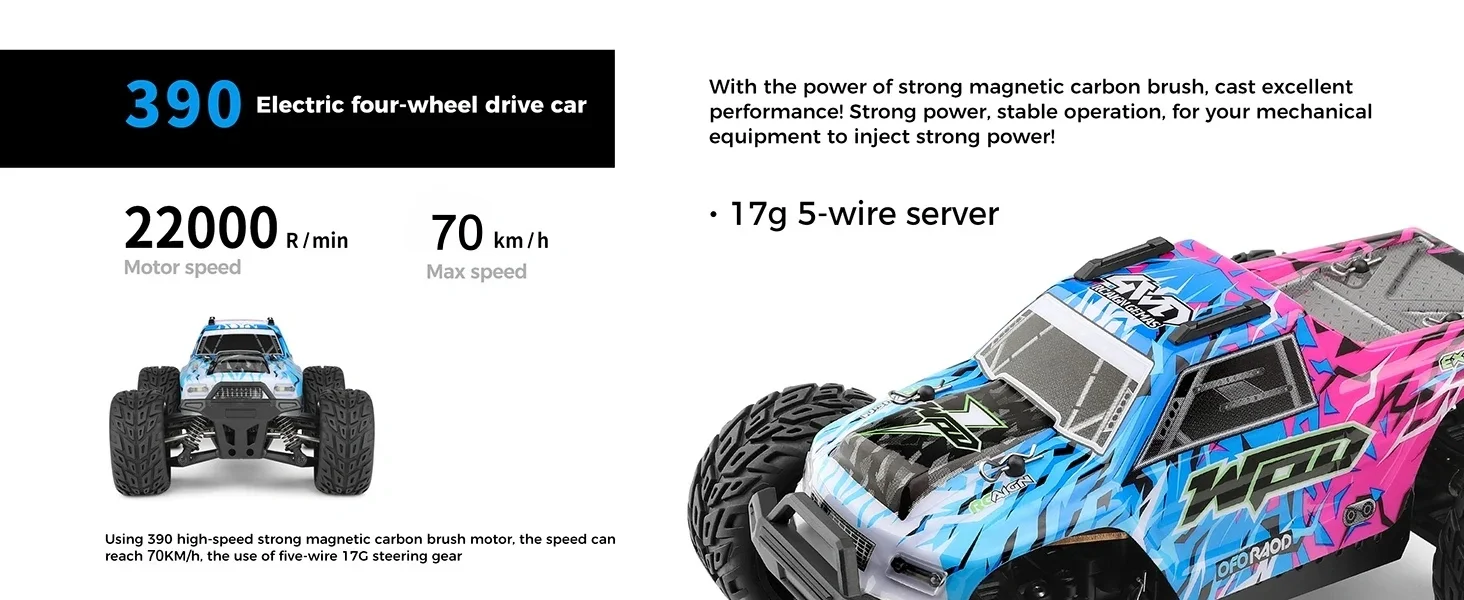 70KM/H High Speed 1/20 2.4G RC Racing Car 4WD Drift Off Road Climbing Vehicle Two Speed Adjustment With LED Lights RC Drift Car