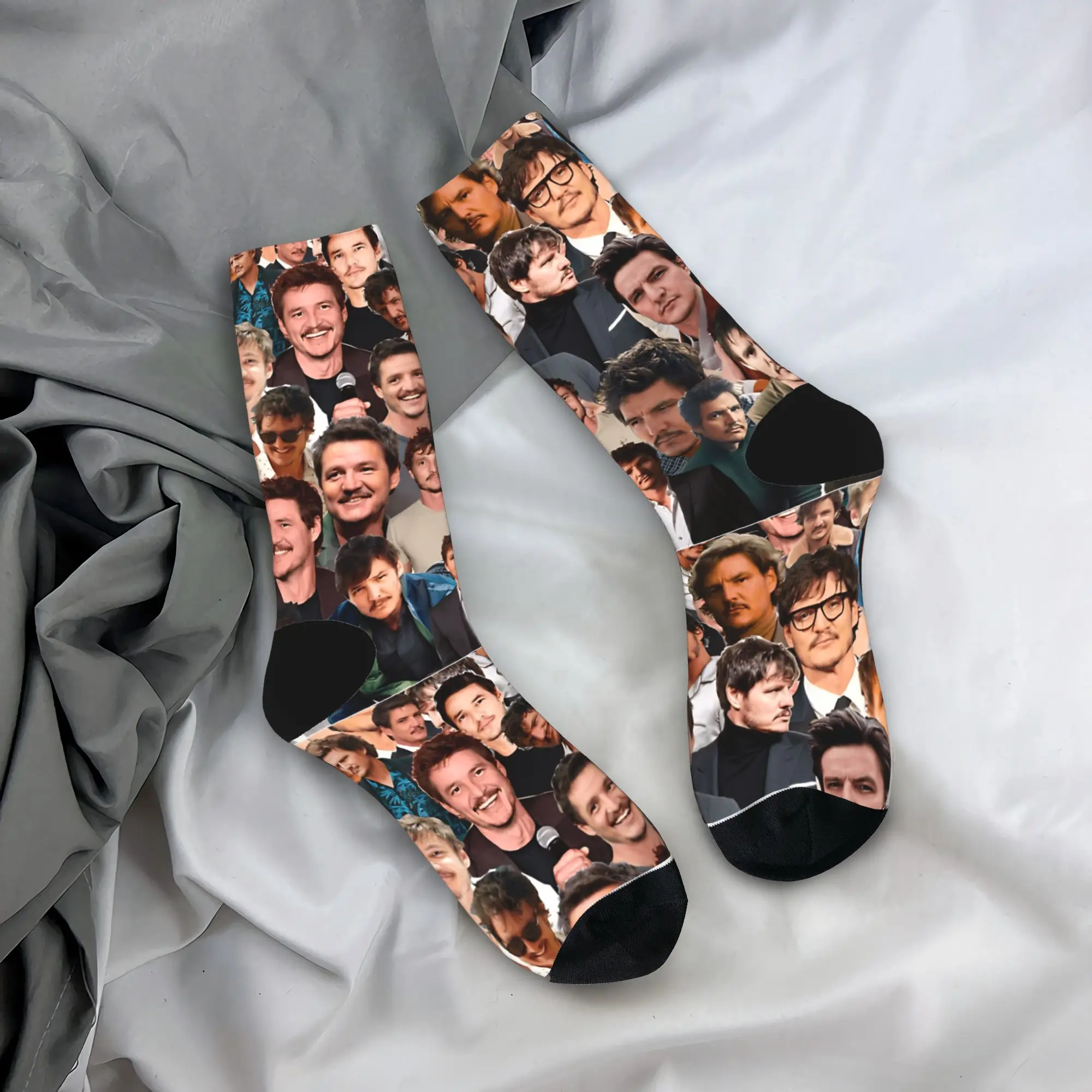 

Jose Pedros Balmaceda Pascal, чулки с фотоколлажем, носки в стиле Харадзюку с графическим рисунком, осенние нескользящие носки, средние мягкие носки