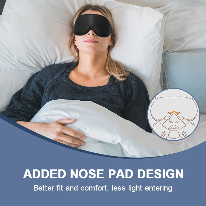 Eye Mask for Sleeping 3D Contoured Cup Blindfold Concave Molded Night Sleep Masks Block Out Light with Women Men Eyepatch